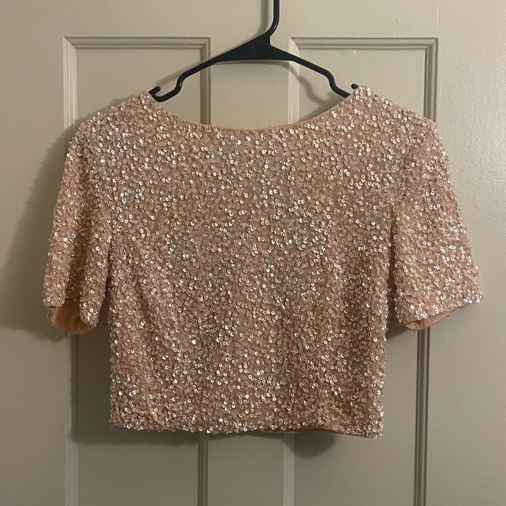 Sequin crop top.